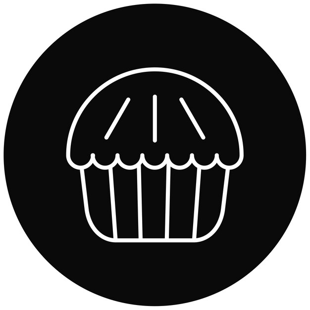 Imagen vectorial del icono de la tarta Se puede usar para la mañana y el desayuno