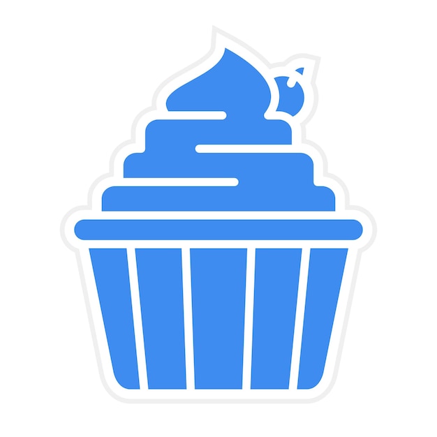Imagen vectorial del icono de la tarta se puede usar para la panadería