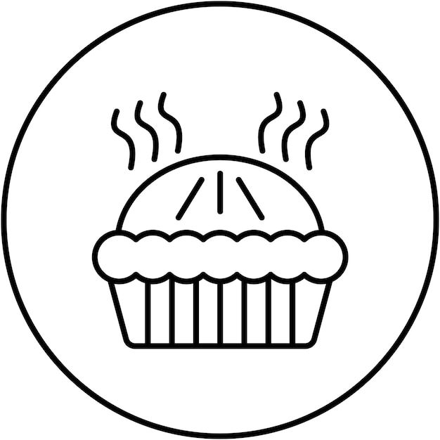 La imagen vectorial del icono de la tarta se puede utilizar para la temporada