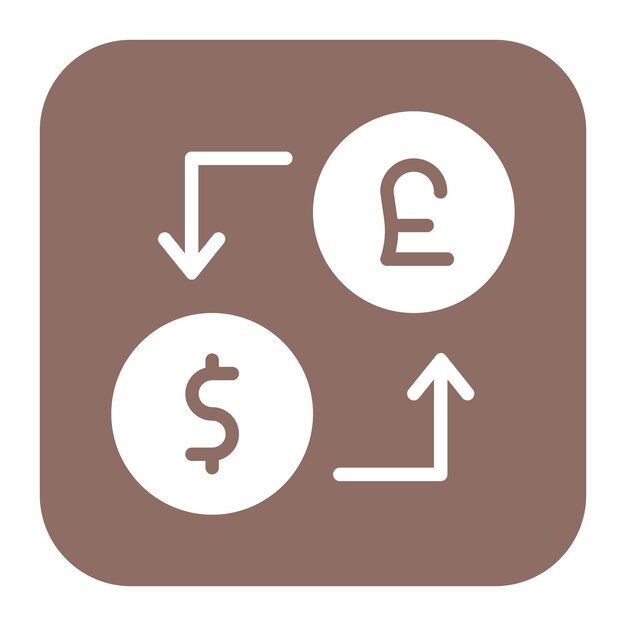 Imagen vectorial del icono de la tasa de cambio Se puede utilizar para la gestión de crisis