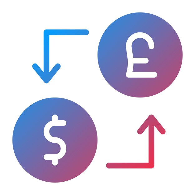 Imagen vectorial del icono de la tasa de cambio Se puede utilizar para la gestión de crisis