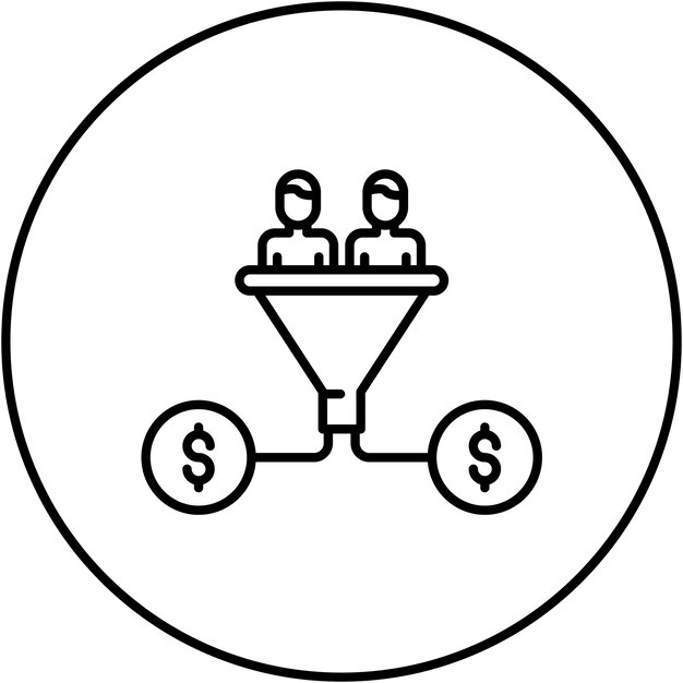 Imagen vectorial del icono de la tasa de conversión Se puede utilizar para el marketing en Internet