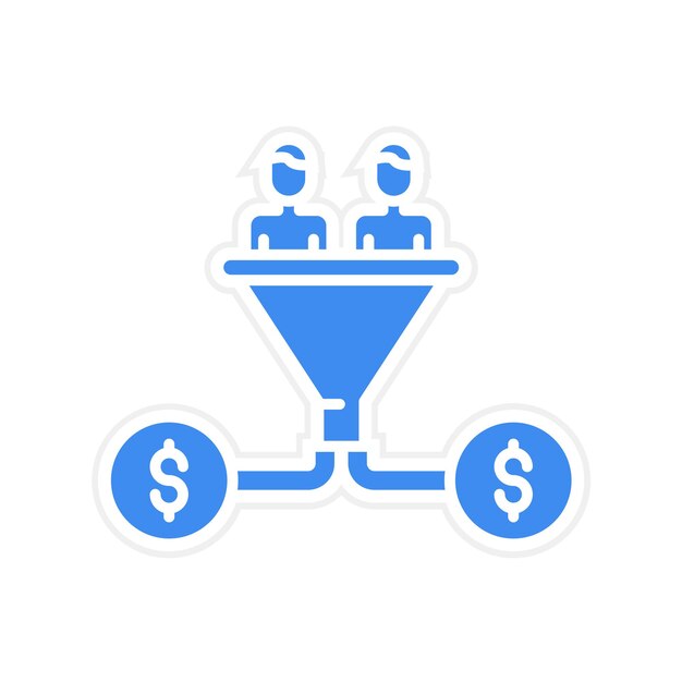 Imagen vectorial del icono de la tasa de conversión Se puede utilizar para el marketing en Internet
