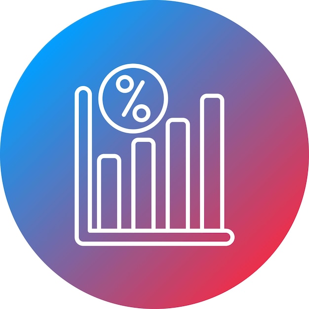 Imagen vectorial del icono de la tasa de interés fija Puede utilizarse para las finanzas