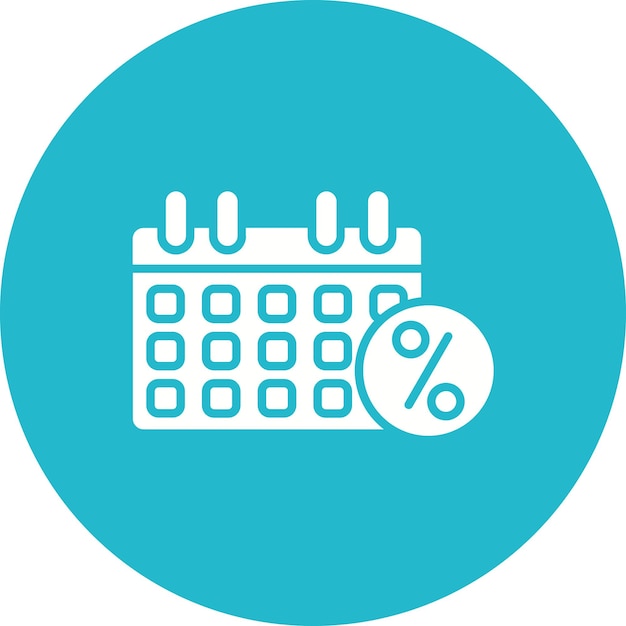 Imagen vectorial del icono de la tasa de porcentaje anual Se puede utilizar para las finanzas