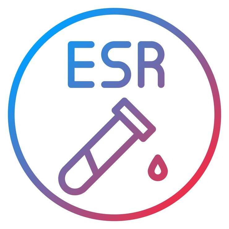 Vector imagen vectorial del ícono de la tasa de sedimentación de los eritrocitos puede utilizarse para pruebas médicas