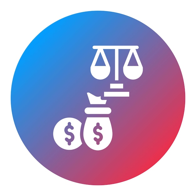Imagen vectorial del icono de las tasas legales Se puede utilizar para los servicios legales
