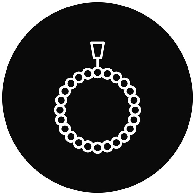 Imagen vectorial del icono de Tasbih Se puede usar para Dubai