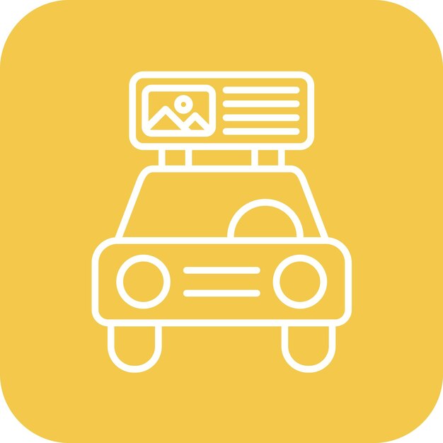 Imagen vectorial del icono de Taxi Se puede utilizar para el marketing