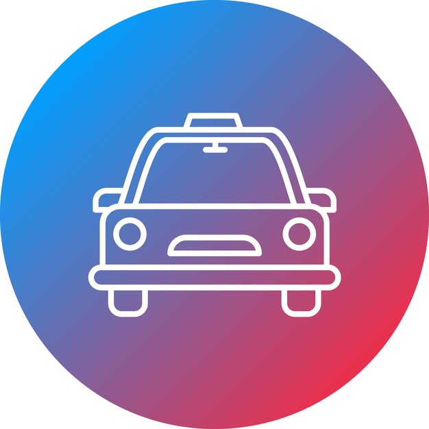 Imagen vectorial del icono del taxi Se puede utilizar para el transporte