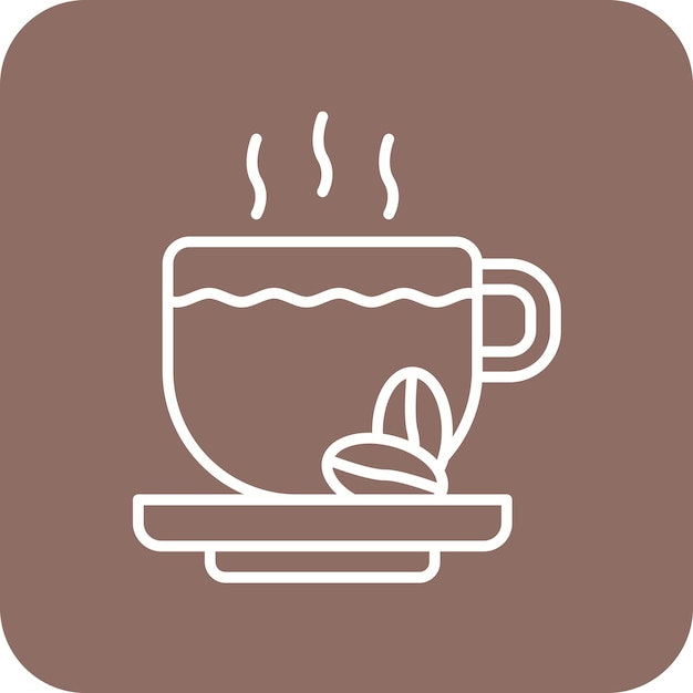 Imagen vectorial del icono de la taza de café Se puede usar para bebidas