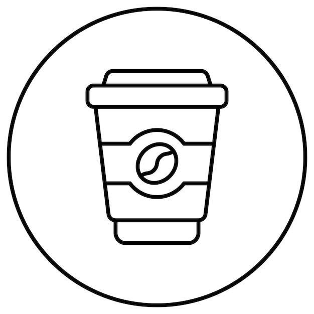 Imagen vectorial del icono de la taza de café Se puede usar para el mercado callejero