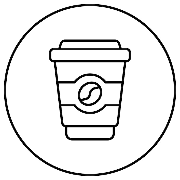 Vector imagen vectorial del icono de la taza de café se puede usar para el mercado callejero