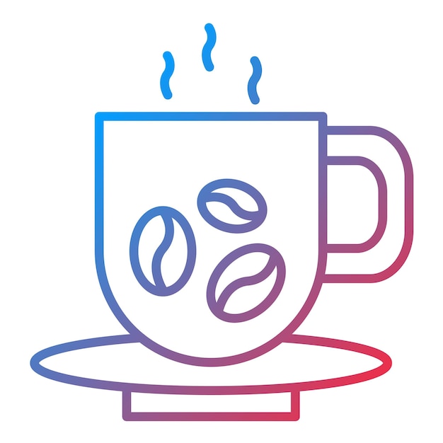 Imagen vectorial del icono de la taza de café Se puede usar para Spa
