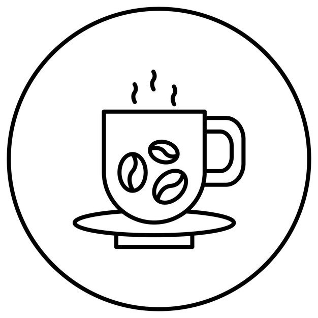 Imagen vectorial del icono de la taza de café Se puede usar para Spa