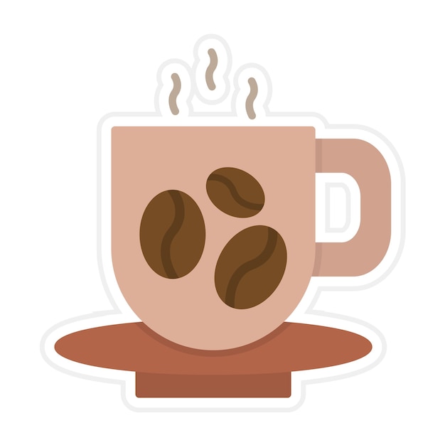 Imagen vectorial del icono de la taza de café Se puede usar para Spa