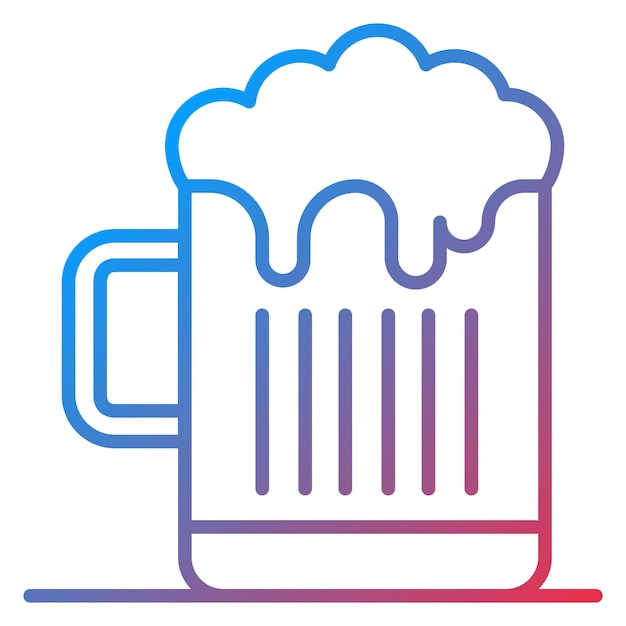 Imagen vectorial del icono de la taza de cerveza Se puede usar para el Día del Padre