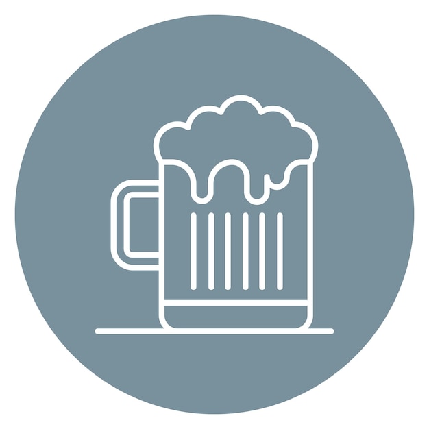 Imagen vectorial del icono de la taza de cerveza Se puede usar para el Día del Padre