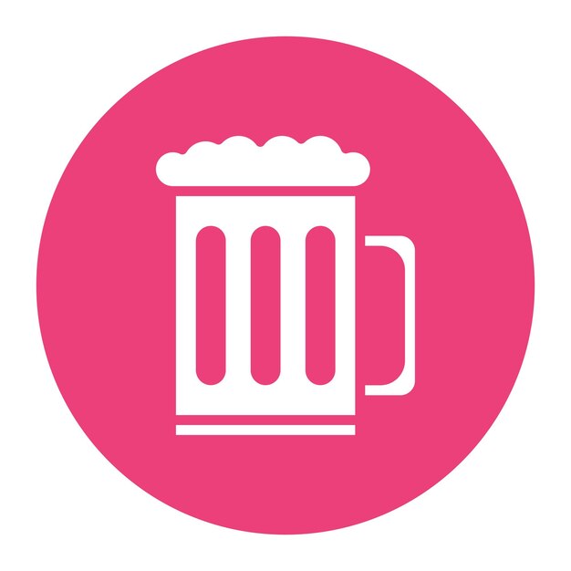 Imagen vectorial del icono de la taza de cerveza Se puede usar para el Oktoberfest