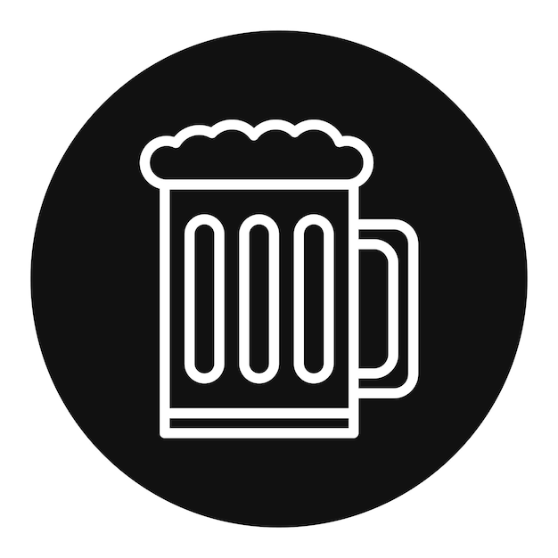 Imagen vectorial del icono de la taza de cerveza Se puede usar para el Oktoberfest