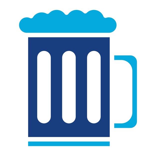 Imagen vectorial del icono de la taza de cerveza Se puede usar para el Oktoberfest