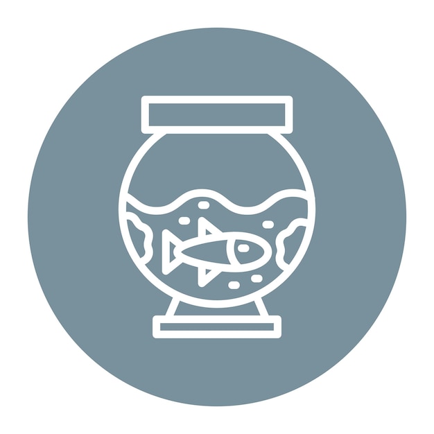 Imagen vectorial del icono de la taza de pescado Se puede usar para pescado y mariscos