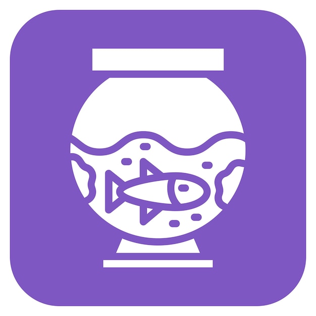 Imagen vectorial del icono de la taza de pescado Se puede usar para pescado y mariscos