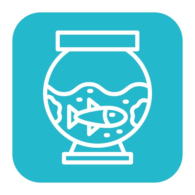 Imagen vectorial del icono de la taza de pescado Se puede usar para pescado y mariscos