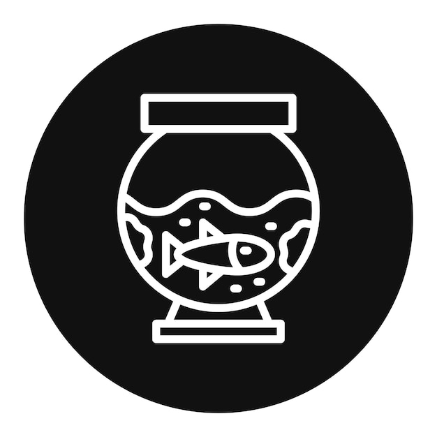 Imagen vectorial del icono de la taza de pescado Se puede usar para pescado y mariscos
