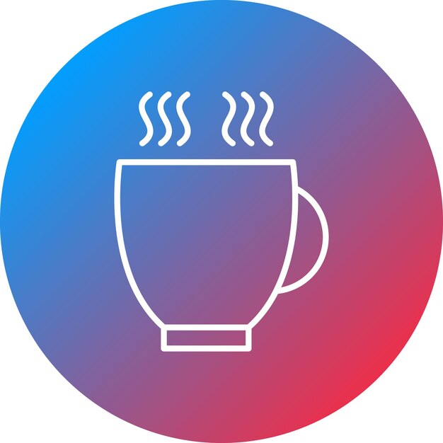 Imagen vectorial del icono de la taza Se puede usar para la mañana y el desayuno