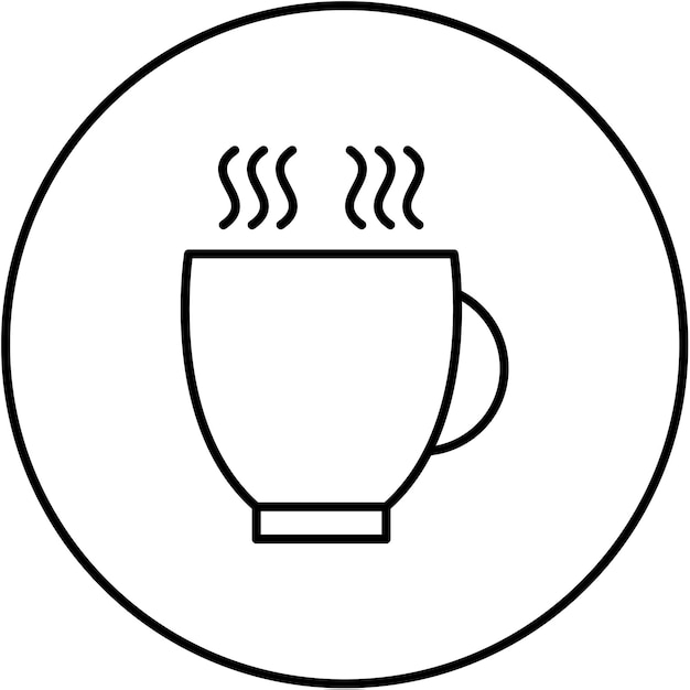 Imagen vectorial del icono de la taza Se puede usar para la mañana y el desayuno