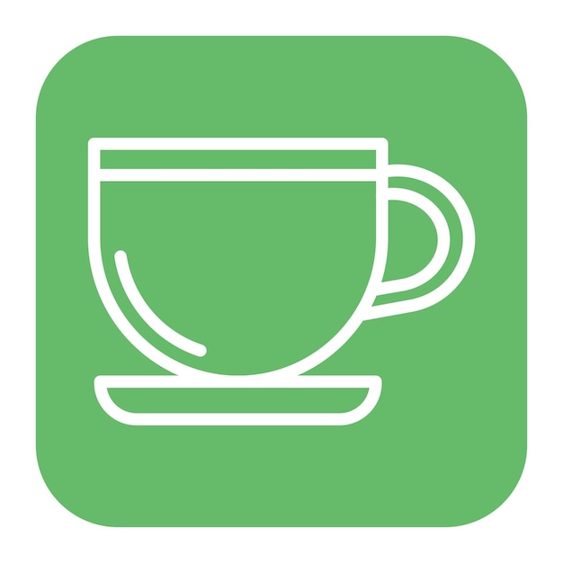 Imagen vectorial del icono de la taza de té Se puede usar para el Año Nuevo Islámico