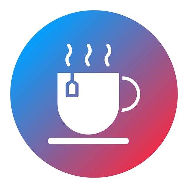 Imagen vectorial del icono de la taza de té Se puede usar para el brunch