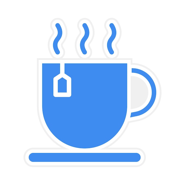 Imagen vectorial del icono de la taza de té Se puede usar para el brunch