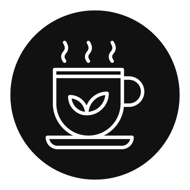 Imagen vectorial del icono del té de hierbas Se puede utilizar para la nutrición