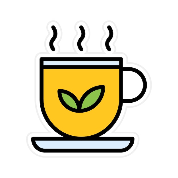 Imagen vectorial del icono del té de hierbas Se puede utilizar para la nutrición