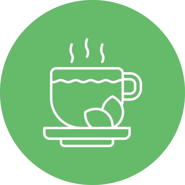 La imagen vectorial del icono del té se puede utilizar para las bebidas
