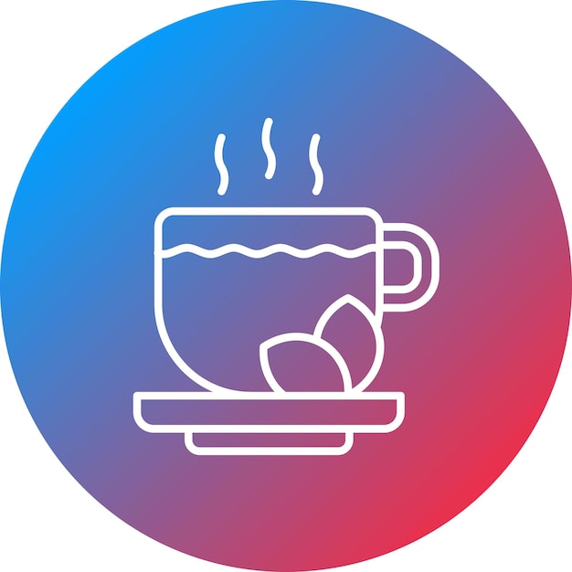 La imagen vectorial del icono del té se puede utilizar para las bebidas