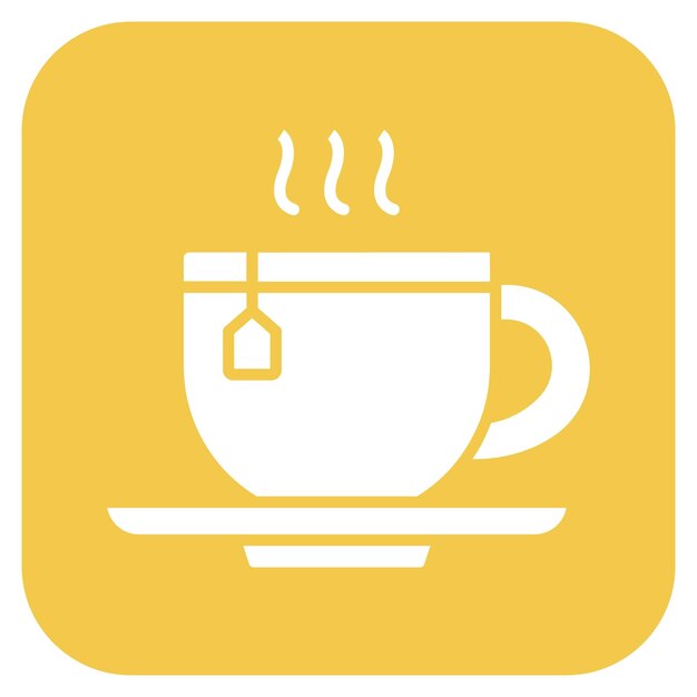 Imagen vectorial de icono de té Puede utilizarse para Office