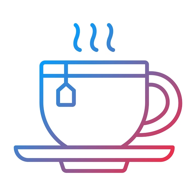 Imagen vectorial de icono de té Puede utilizarse para Office