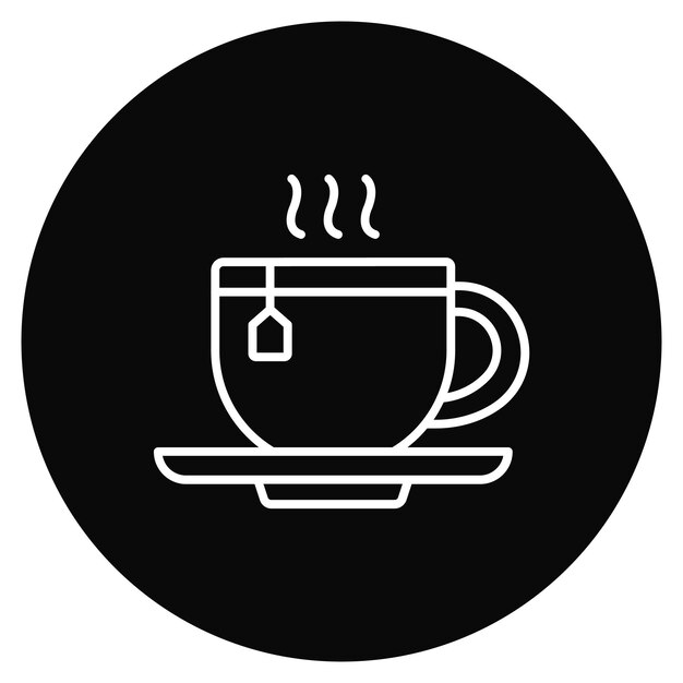 Imagen vectorial de icono de té Puede utilizarse para Office