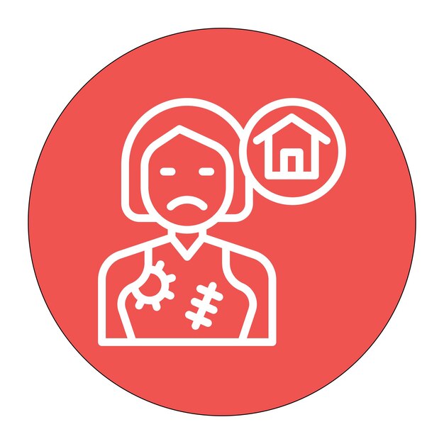Imagen vectorial de icono de sin techo Se puede usar para sin techo