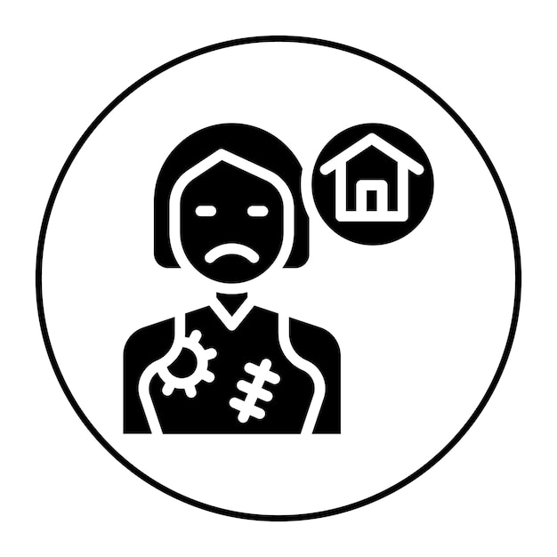 Imagen vectorial de icono de sin techo Se puede usar para sin techo