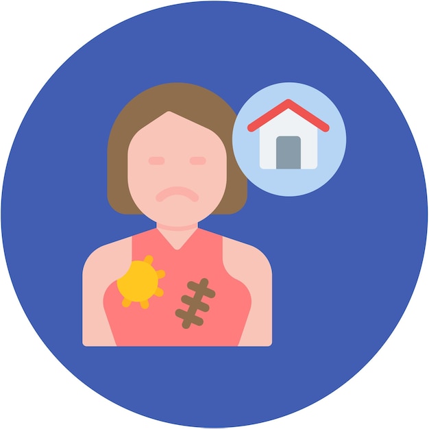 Imagen vectorial de icono de sin techo Se puede usar para sin techo