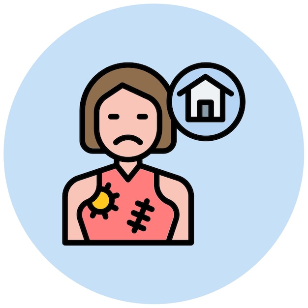 Imagen vectorial de icono de sin techo Se puede usar para sin techo