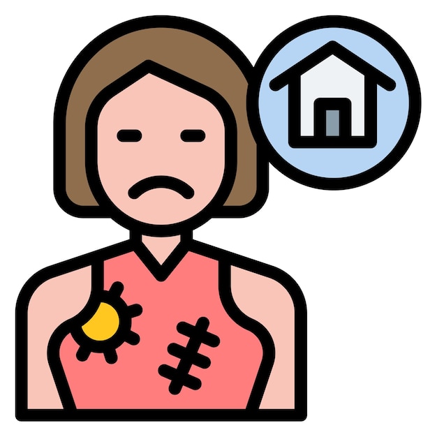 Imagen vectorial de icono de sin techo Se puede usar para sin techo
