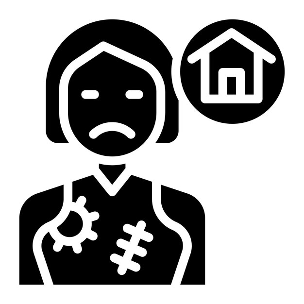 Imagen vectorial de icono de sin techo Se puede usar para sin techo