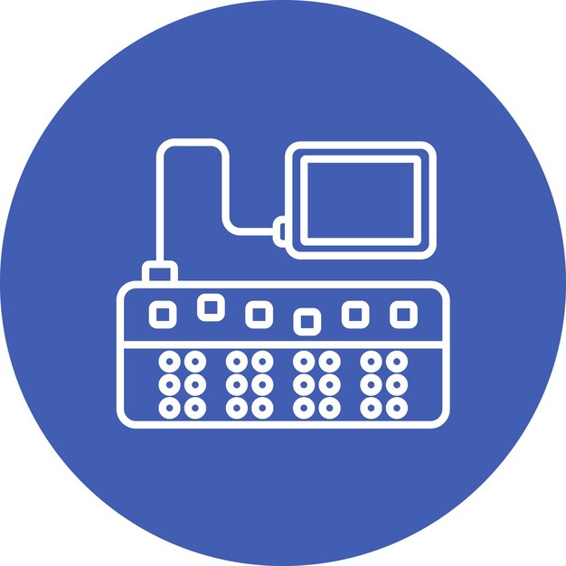 Imagen vectorial del icono del teclado en braille Puede utilizarse para discapacitados