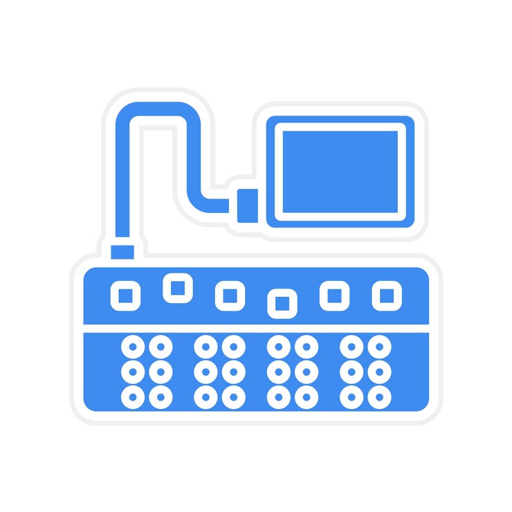 Vector imagen vectorial del icono del teclado en braille puede utilizarse para discapacitados