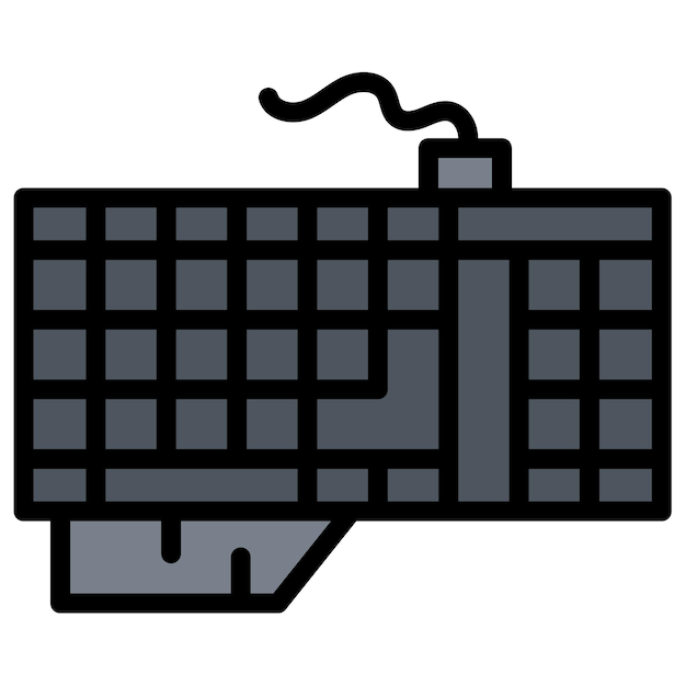Imagen vectorial del icono del teclado de juegos Se puede usar para el comercio electrónico de juegos